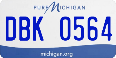 MI license plate DBK0564
