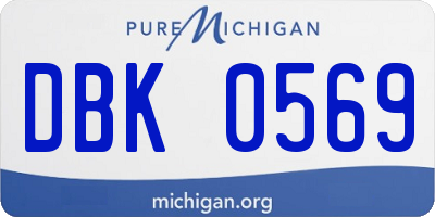 MI license plate DBK0569
