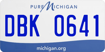 MI license plate DBK0641