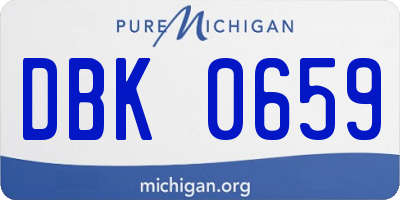 MI license plate DBK0659