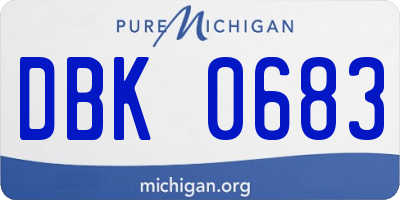MI license plate DBK0683