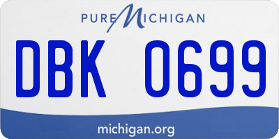 MI license plate DBK0699