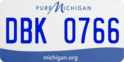 MI license plate DBK0766