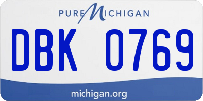 MI license plate DBK0769