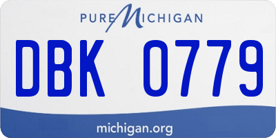 MI license plate DBK0779