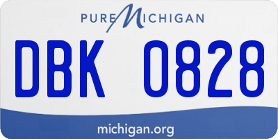 MI license plate DBK0828