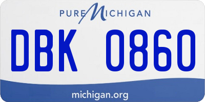 MI license plate DBK0860