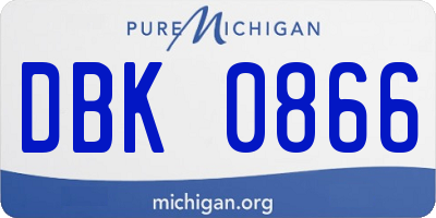 MI license plate DBK0866