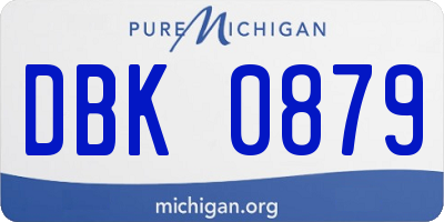 MI license plate DBK0879