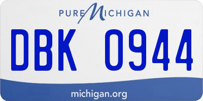 MI license plate DBK0944