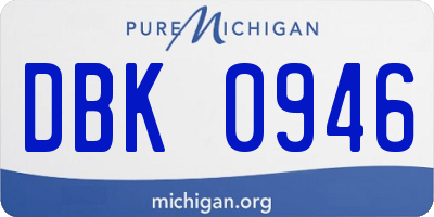 MI license plate DBK0946