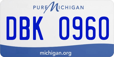 MI license plate DBK0960