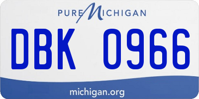 MI license plate DBK0966