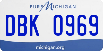 MI license plate DBK0969