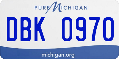 MI license plate DBK0970