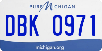 MI license plate DBK0971