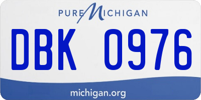 MI license plate DBK0976