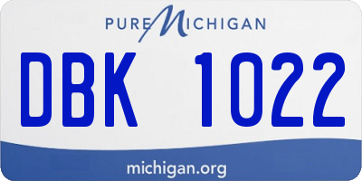 MI license plate DBK1022