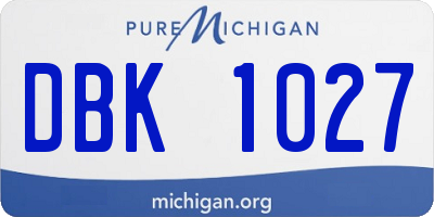 MI license plate DBK1027