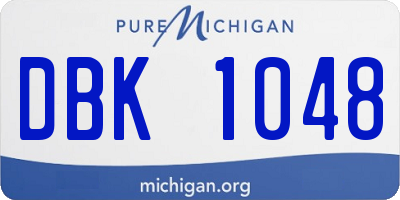 MI license plate DBK1048