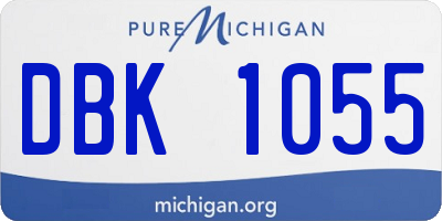 MI license plate DBK1055