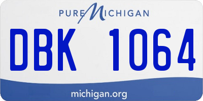 MI license plate DBK1064