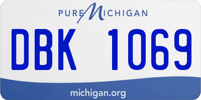 MI license plate DBK1069