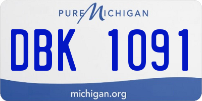MI license plate DBK1091