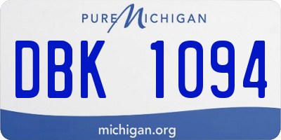 MI license plate DBK1094