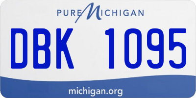 MI license plate DBK1095