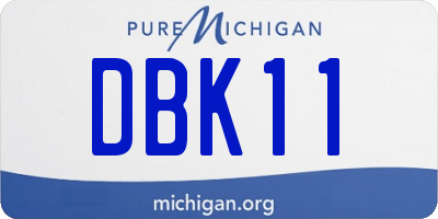 MI license plate DBK11