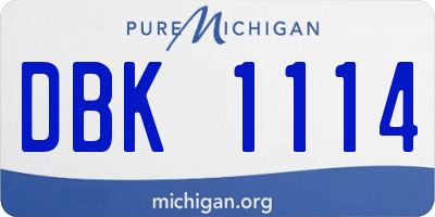 MI license plate DBK1114