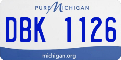 MI license plate DBK1126