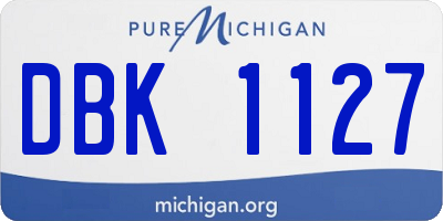 MI license plate DBK1127