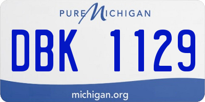 MI license plate DBK1129