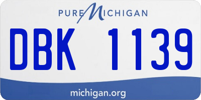 MI license plate DBK1139