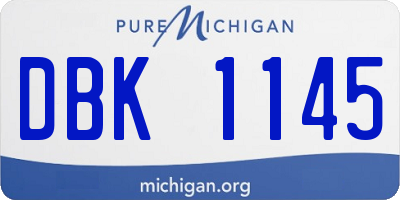 MI license plate DBK1145