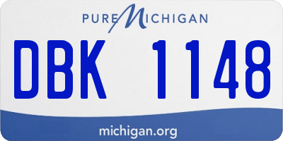 MI license plate DBK1148