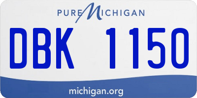 MI license plate DBK1150