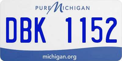 MI license plate DBK1152