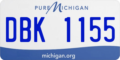 MI license plate DBK1155