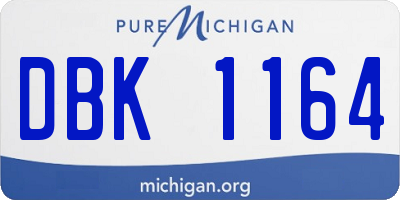 MI license plate DBK1164