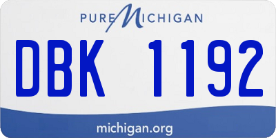 MI license plate DBK1192