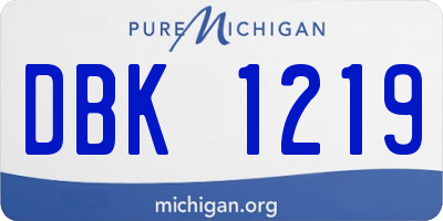 MI license plate DBK1219