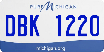 MI license plate DBK1220