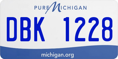MI license plate DBK1228