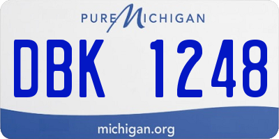 MI license plate DBK1248