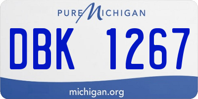 MI license plate DBK1267