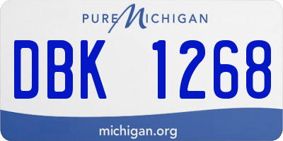 MI license plate DBK1268
