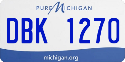 MI license plate DBK1270